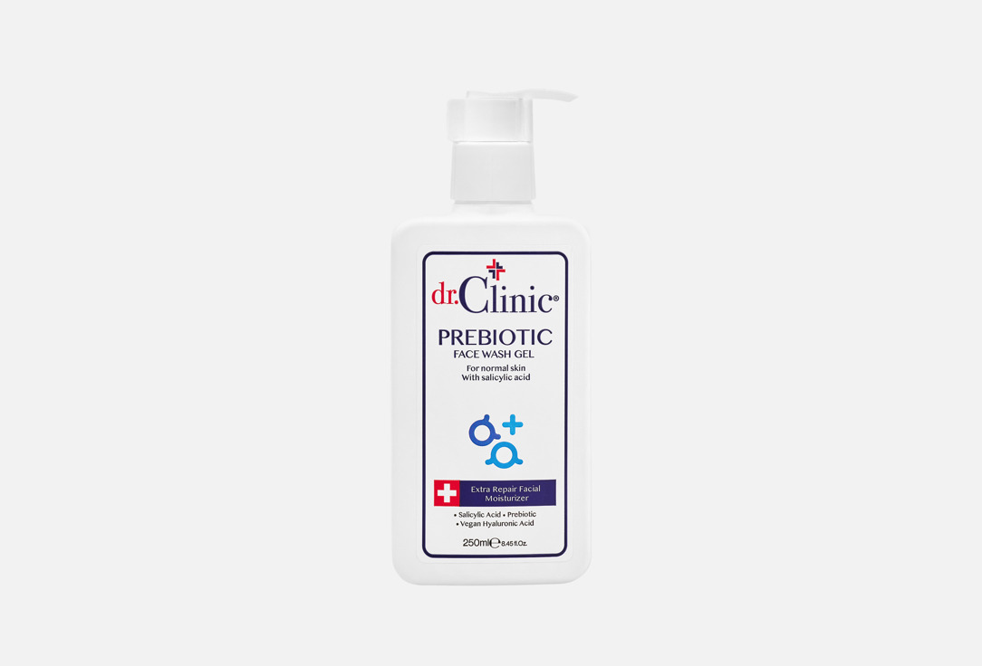 Dr.Clinic Гель для умывания лица с салициловой кислотой Prebiotic Dark Blue 250 мл Dr.Clinic Гель для умывания лица с салициловой кислотой Prebiotic Dark Blue