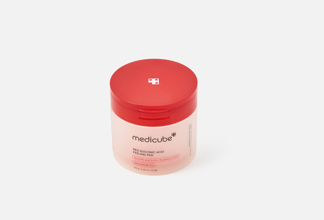 Medicube Exfoliating peeling pads Red Succinic Acid Panthenol Pad 70 pcs Medicube Exfoliating peeling pads Red Succinic Acid Panthenol Pad