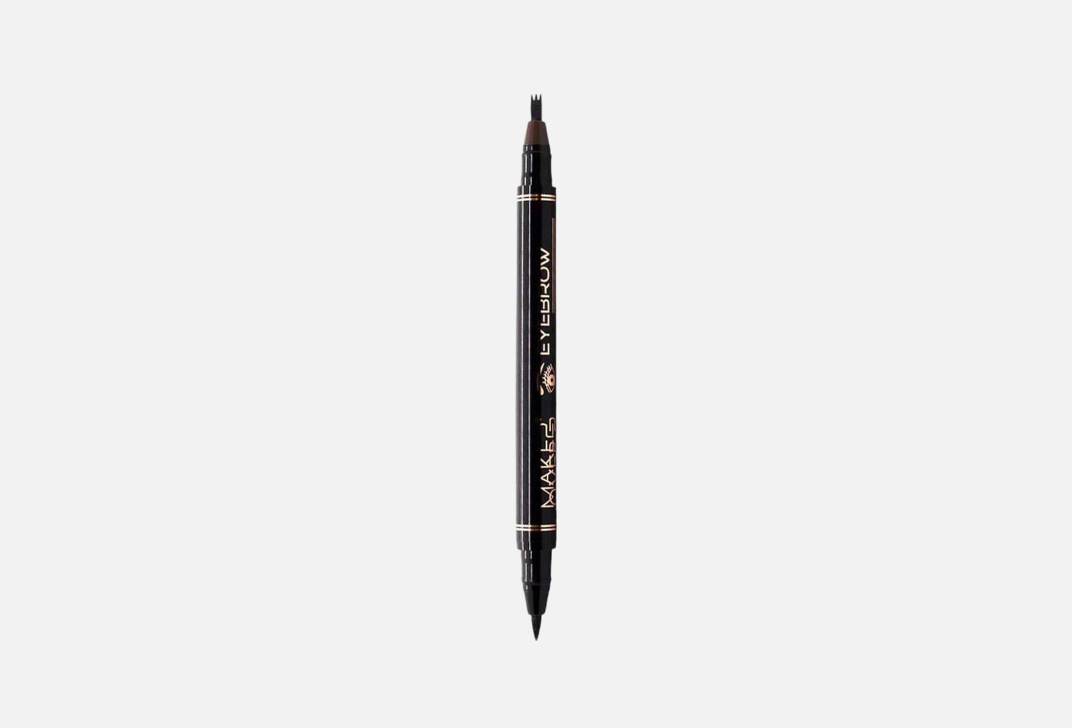 Eyebrow And Eyeliner Pen 4 001, Black/chocolate