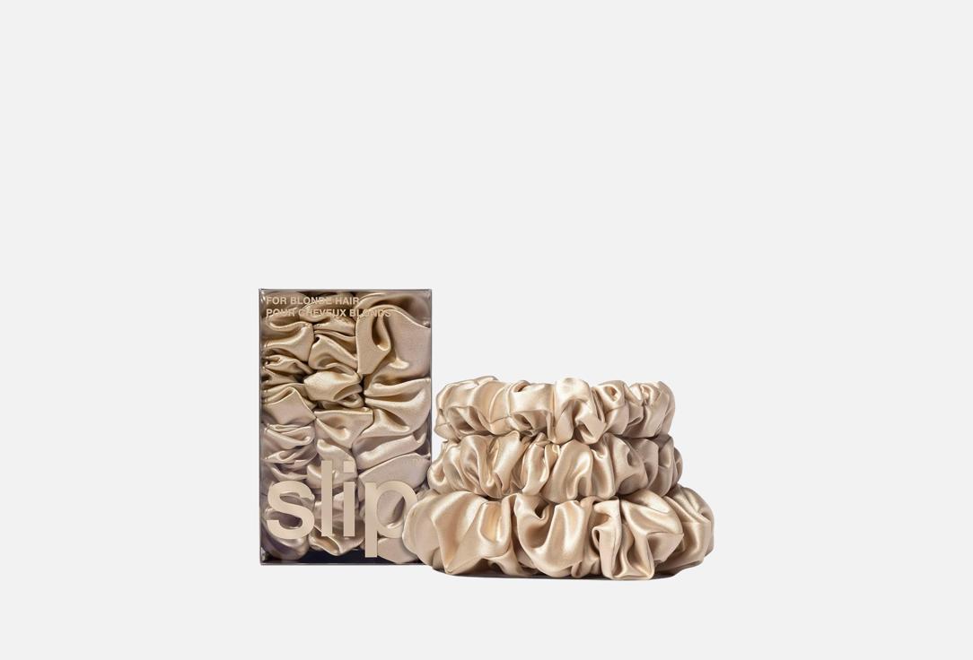 SLIP Midi Large hair ties Back to Basics Scrunchie BLONDE 3 pcs SLIP Midi Large hair ties Back to Basics Scrunchie