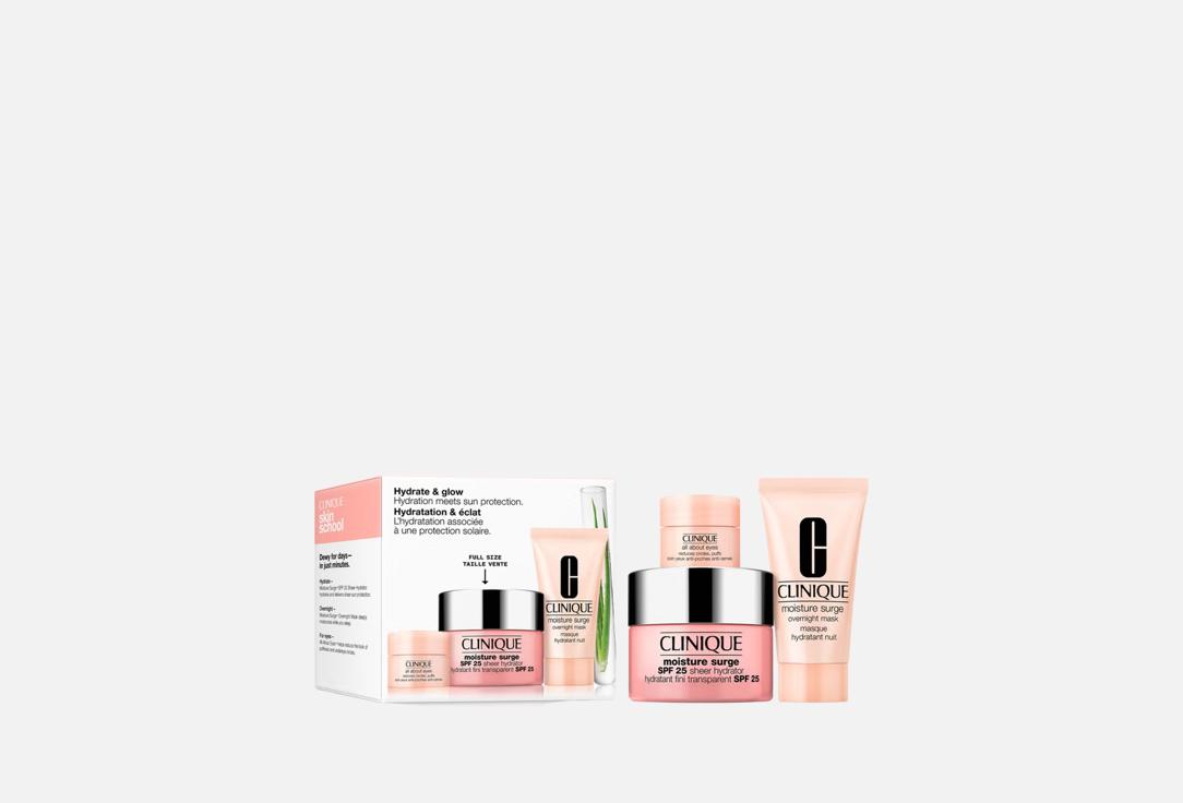 Clinique Gift Set: Hydrating Eye Cream, Moisturizing Face Cream SPF 25, Overnight Face Mask Hydrate & Glow 3 pcs Clinique Gift Set: Hydrating Eye Cream, Moisturizing Face Cream SPF 25, Overnight Face Mask Hydrate & Glow
