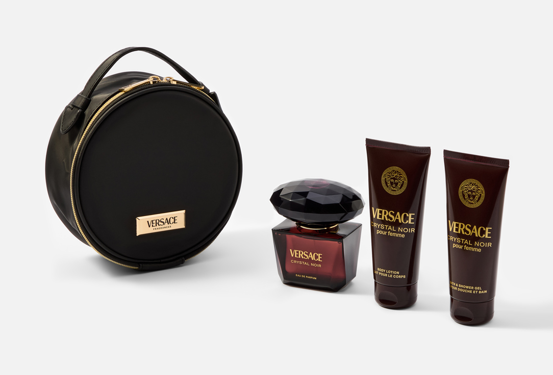Versace Gift Set: Eau De Parfum, Bath & Shower Gel, Body Lotion Crystal Noir 3 pcs Versace Gift Set: Eau De Parfum, Bath & Shower Gel, Body Lotion Crystal Noir
