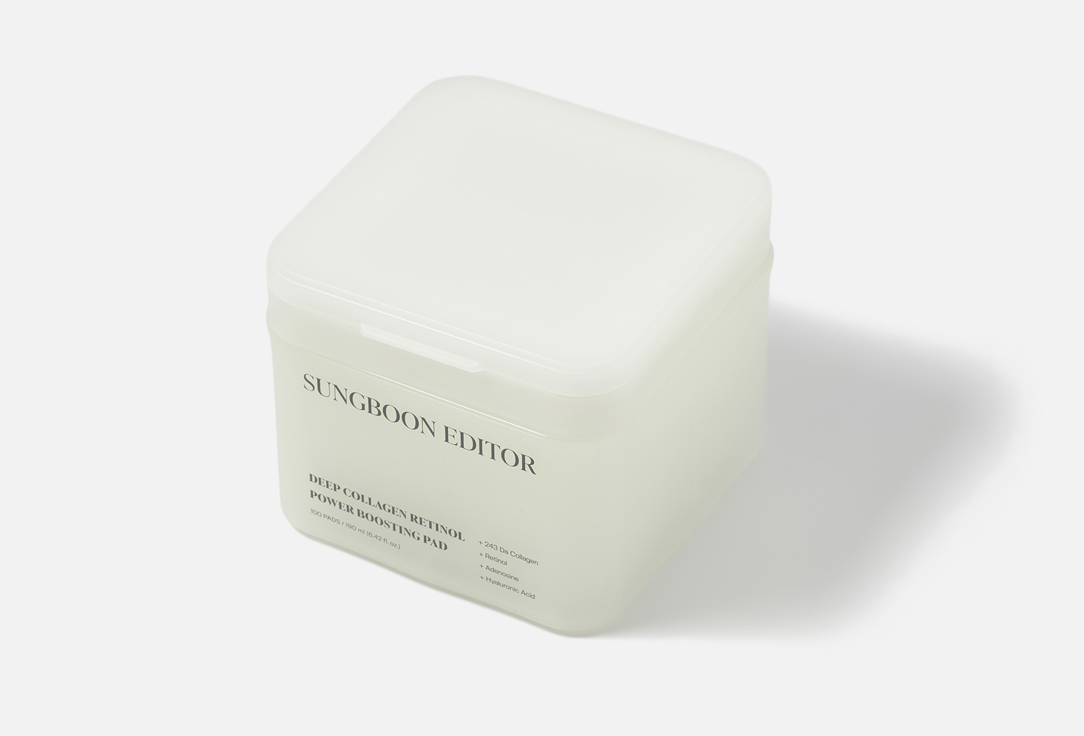 Sungboon Editor пэды для лица Deep Collagen Retinol Power Boosting 100 шт Sungboon Editor пэды для лица Deep Collagen Retinol Power Boosting