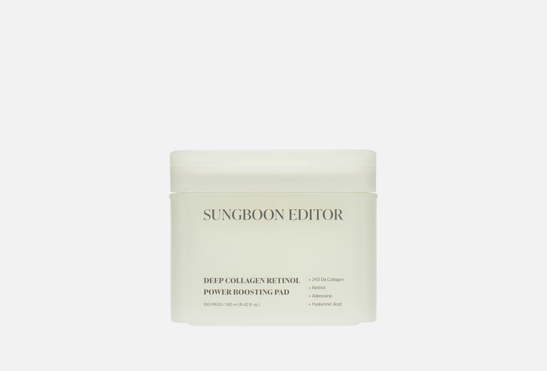 Sungboon Editor пэды для лица Deep Collagen Retinol Power Boosting 100 шт Sungboon Editor пэды для лица Deep Collagen Retinol Power Boosting
