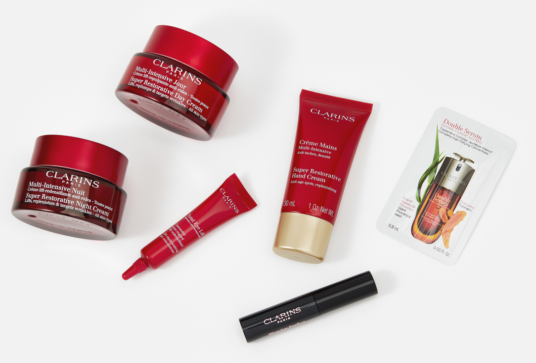 Clarins Набор в косметичке COLLECTION SUPER RESTORATIVE HOLIDAY