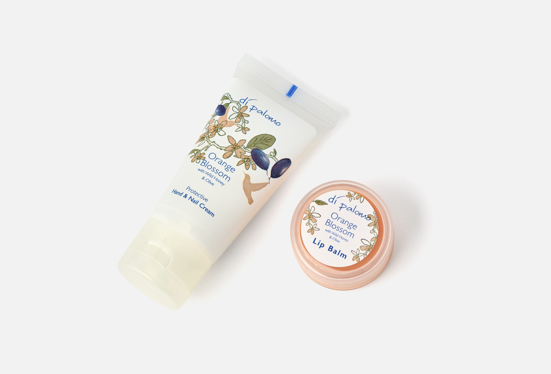 Di Palomo Lip Balm & Hand Cream Set Orange Blossom Handbag Essentials 2 pcs Di Palomo Lip Balm & Hand Cream Set Orange Blossom Handbag Essentials