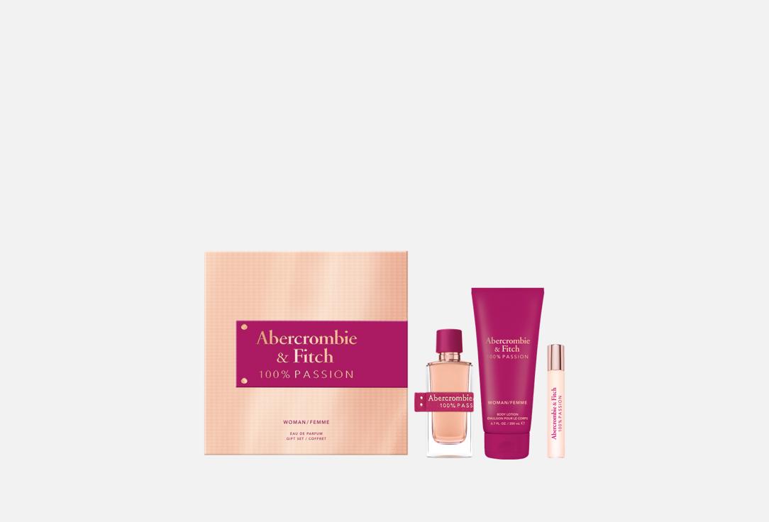 ABERCROMBIE&FITCH Eau de Parfum & body lotion Set 100% Passion