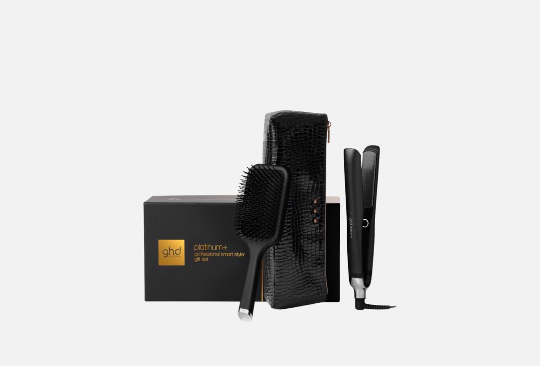 GHD Gift Set: Hair Straightener, Paddle Brush, Bag PLATINUM+