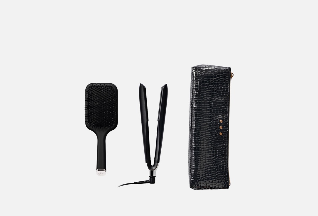 GHD Gift Set: Hair Straightener, Paddle Brush, Bag PLATINUM+