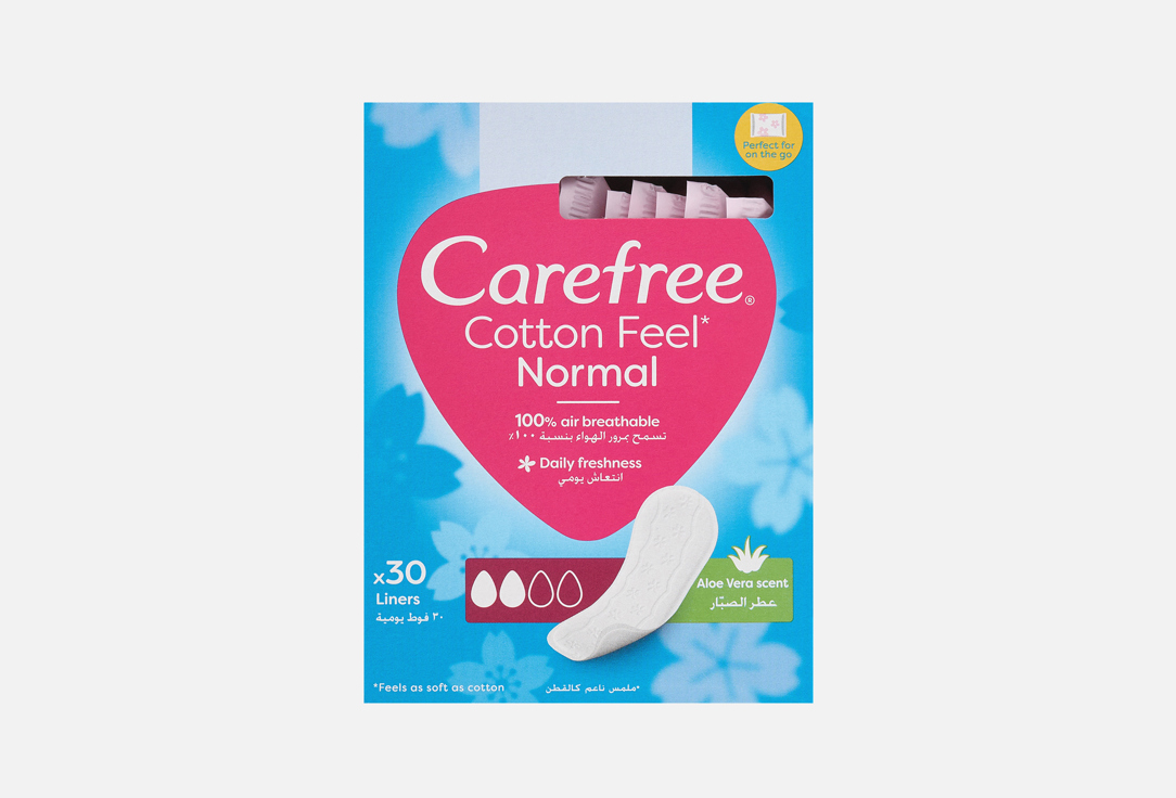 Carefree Panty Liners Cotton Aloe