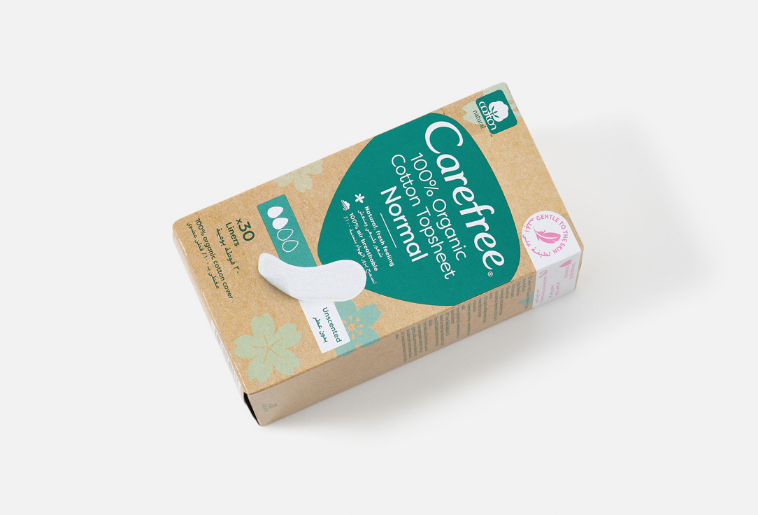 Carefree Panty Liners 100% Organic 30 pcs Carefree Panty Liners 100% Organic