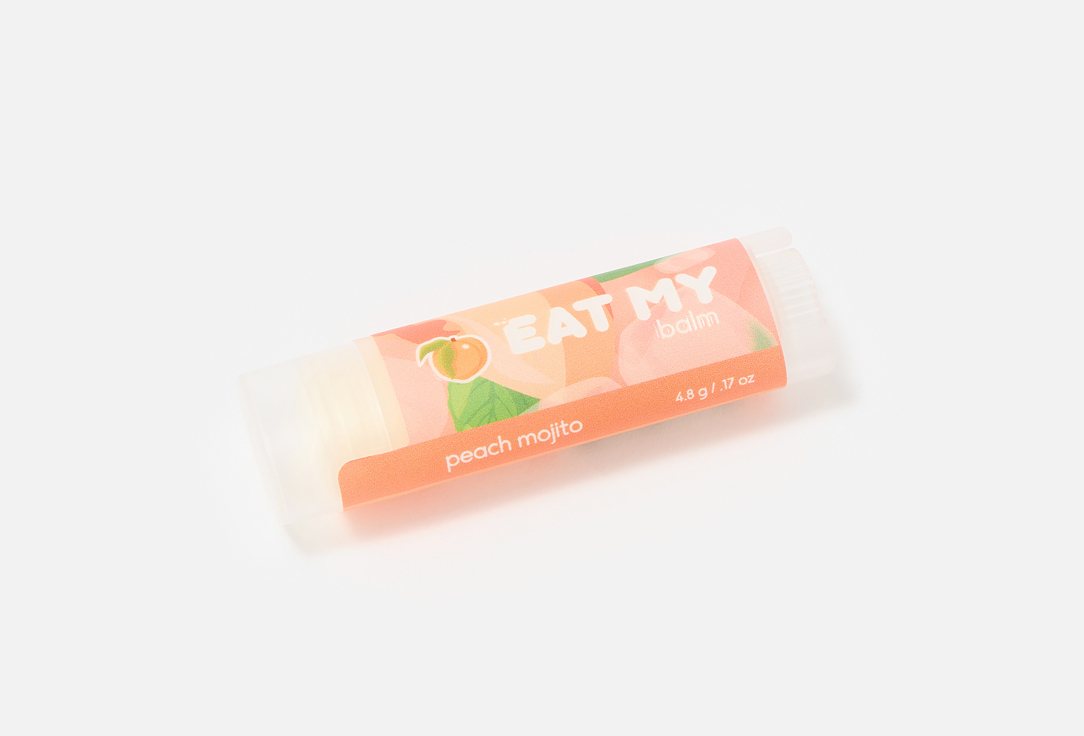 EAT MY Успокаивающий бальзам для губ Peach mojito 4.8 г EAT MY Успокаивающий бальзам для губ Peach mojito