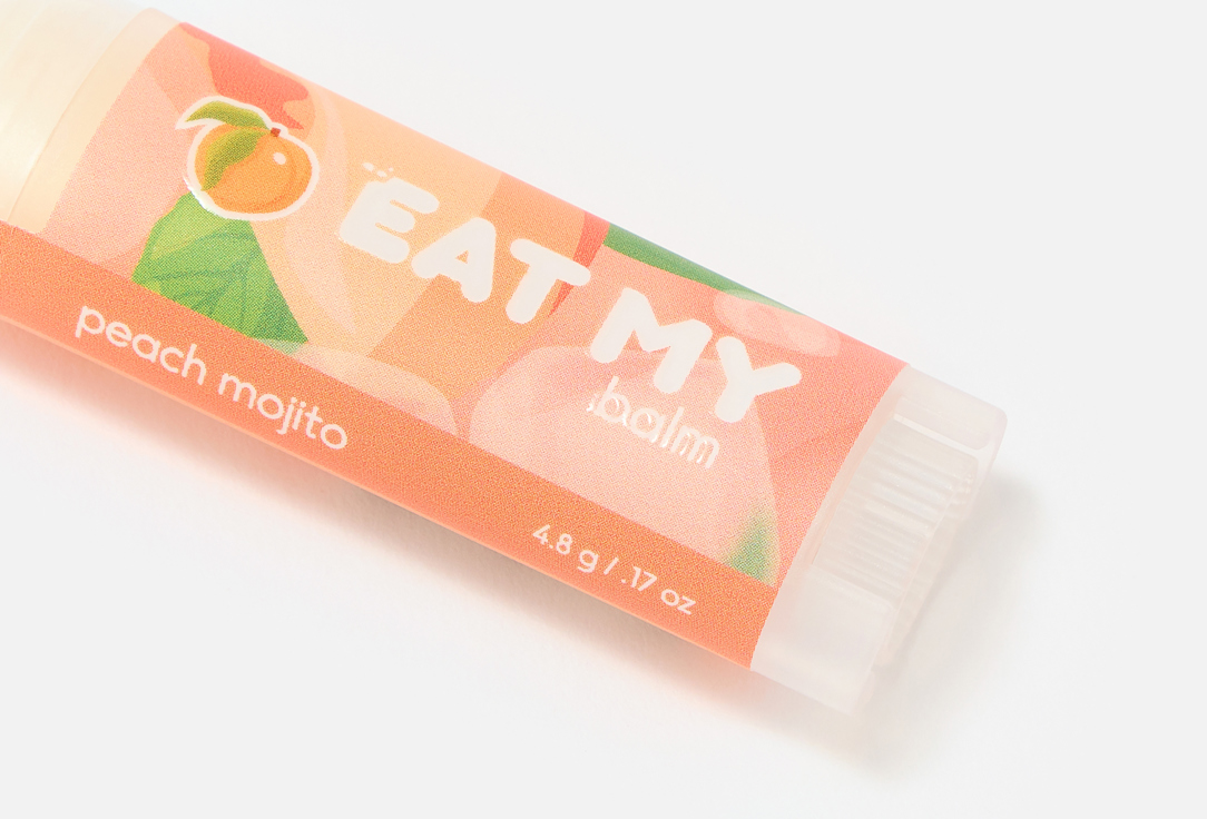 EAT MY Успокаивающий бальзам для губ Peach mojito 4.8 г EAT MY Успокаивающий бальзам для губ Peach mojito