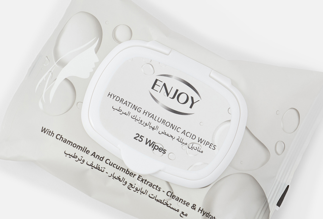 Enjoy Cleansing Facial Wipes Hydrating Hyaluronic Acid Wipes 25 pcs Enjoy Cleansing Facial Wipes Hydrating Hyaluronic Acid Wipes