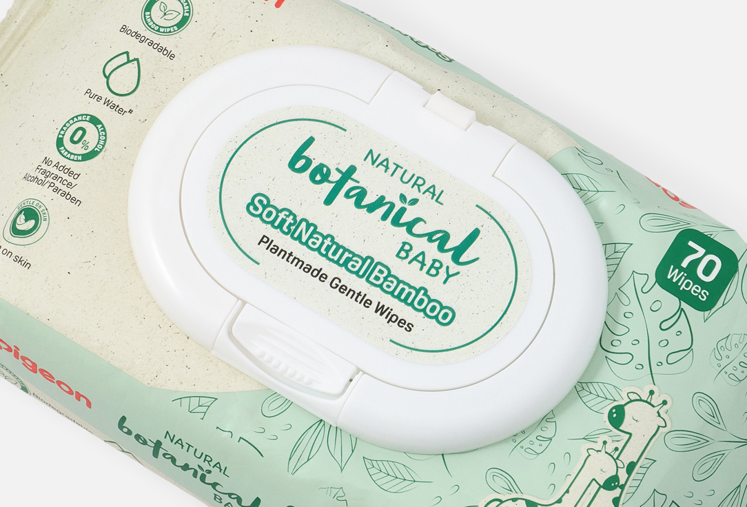 Pigeon Cleansing Wipes for Babies Gentle Plant-Made Baby Wipes