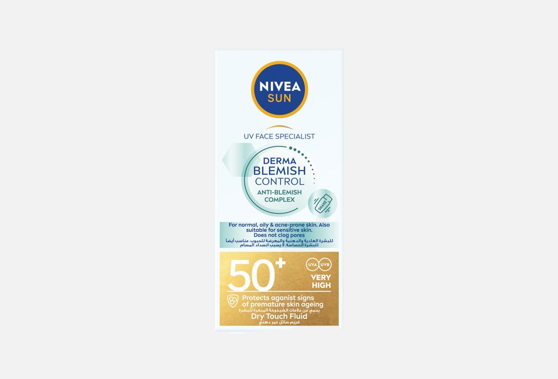 NIVEA Oil-control mattifying face sunscreen SPF 50+ Sun UV Derma Skin Clear