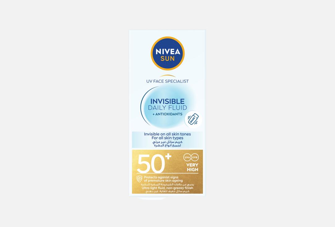 NIVEA Invisible lightweight daily face sunscreen SPF 50+ sun uv.invisble day fluid