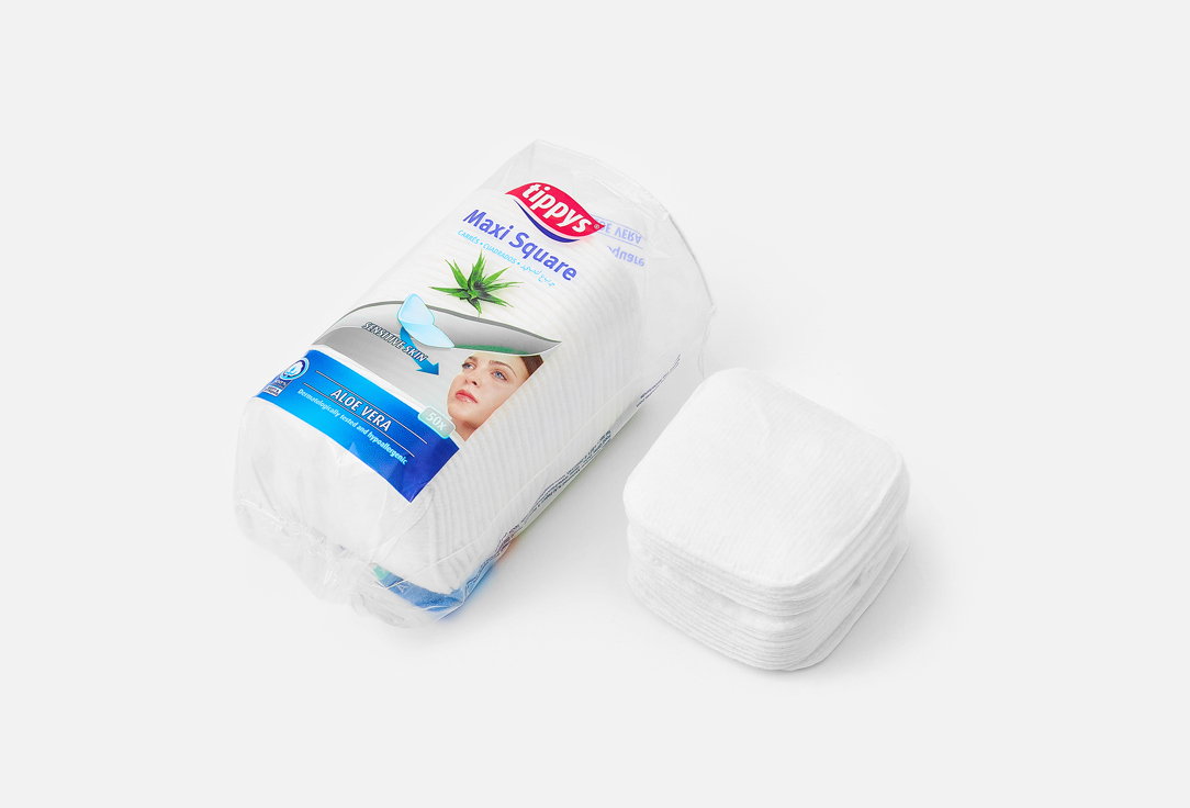 Tippys Skincare Cotton Pads Maxi square Aloe vera
