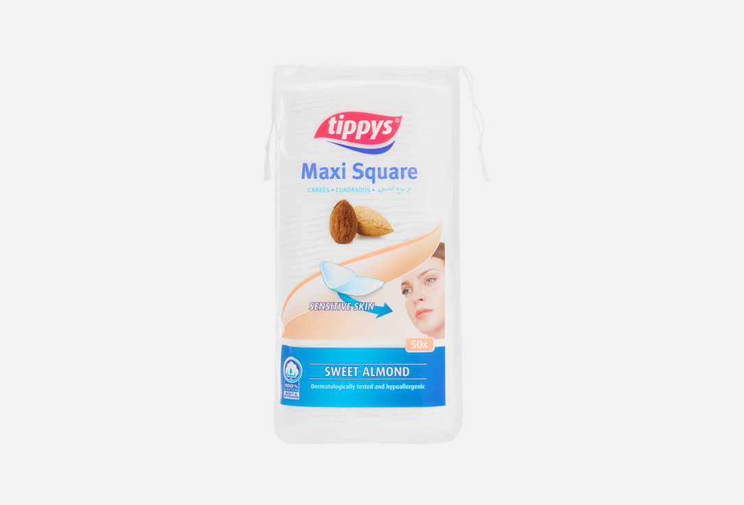 Tippys Skincare Cotton Pads Maxi square Sweet almond