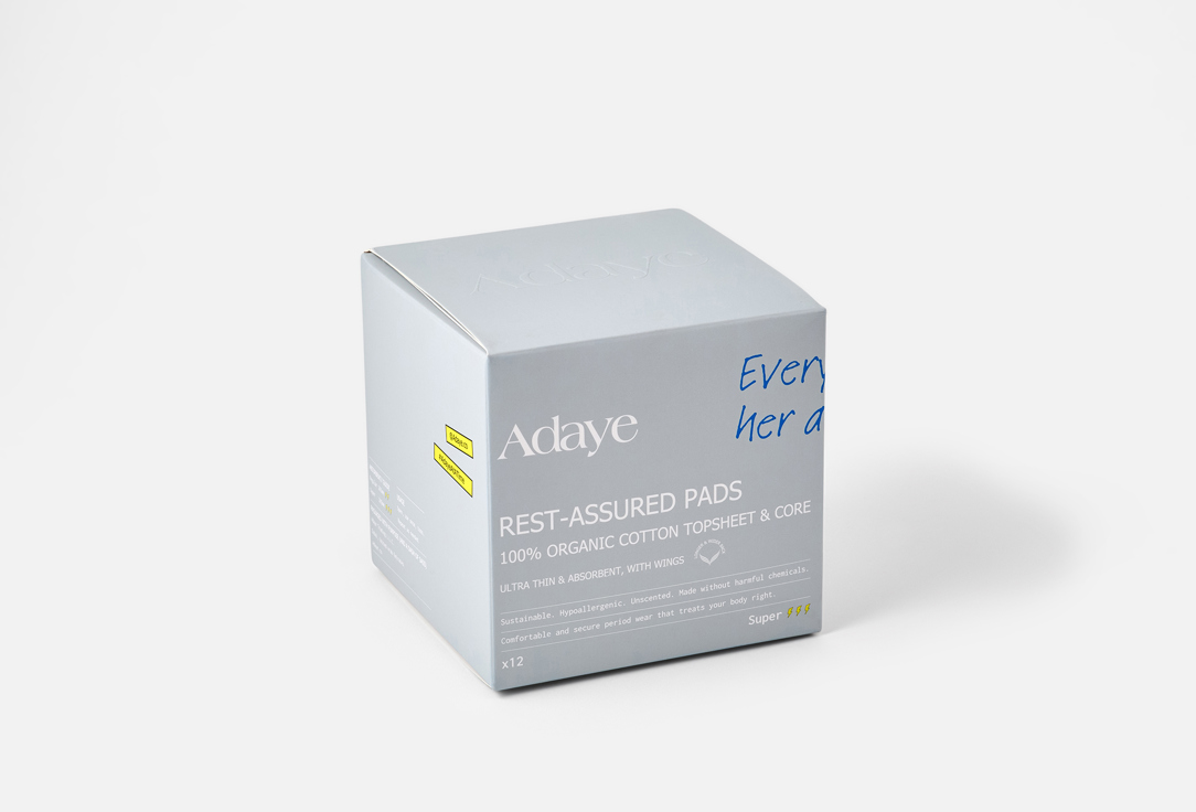 Adaye Organic biodegradable menstrual pads Rest-Assured Pads — Super