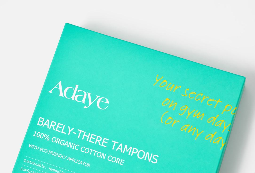 Adaye Organic cotton menstrual tampons Barely-There Tampons 100 g Adaye Organic cotton menstrual tampons Barely-There Tampons