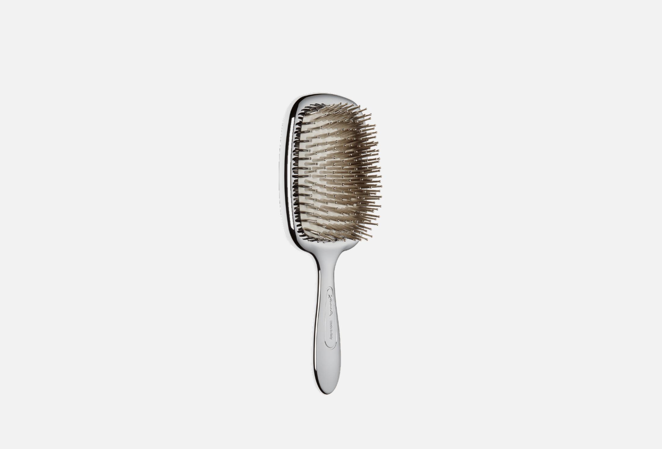 Chromium Hairbrush with Mirror  1 Chromium