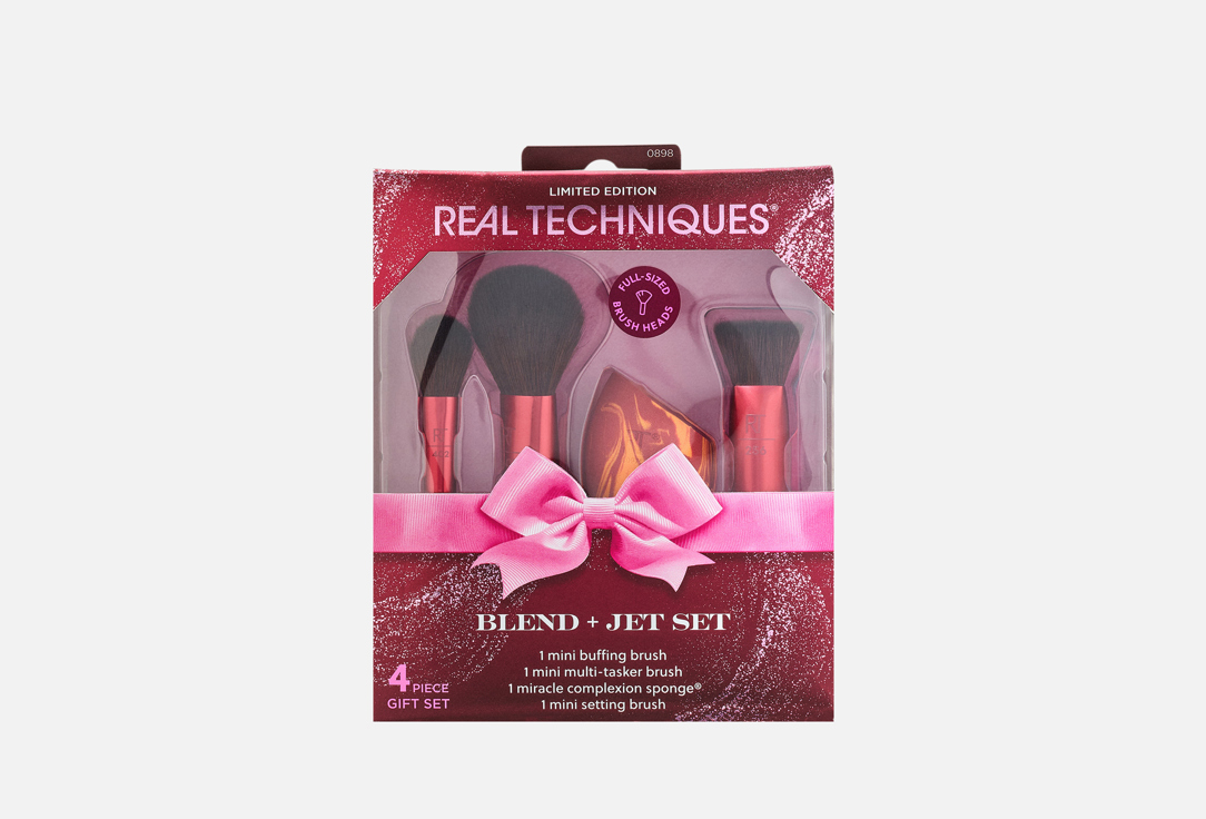 Real Techniques Makeup Brush & Sponge Set Blend + Jet 4 pcs Real Techniques Makeup Brush & Sponge Set Blend + Jet