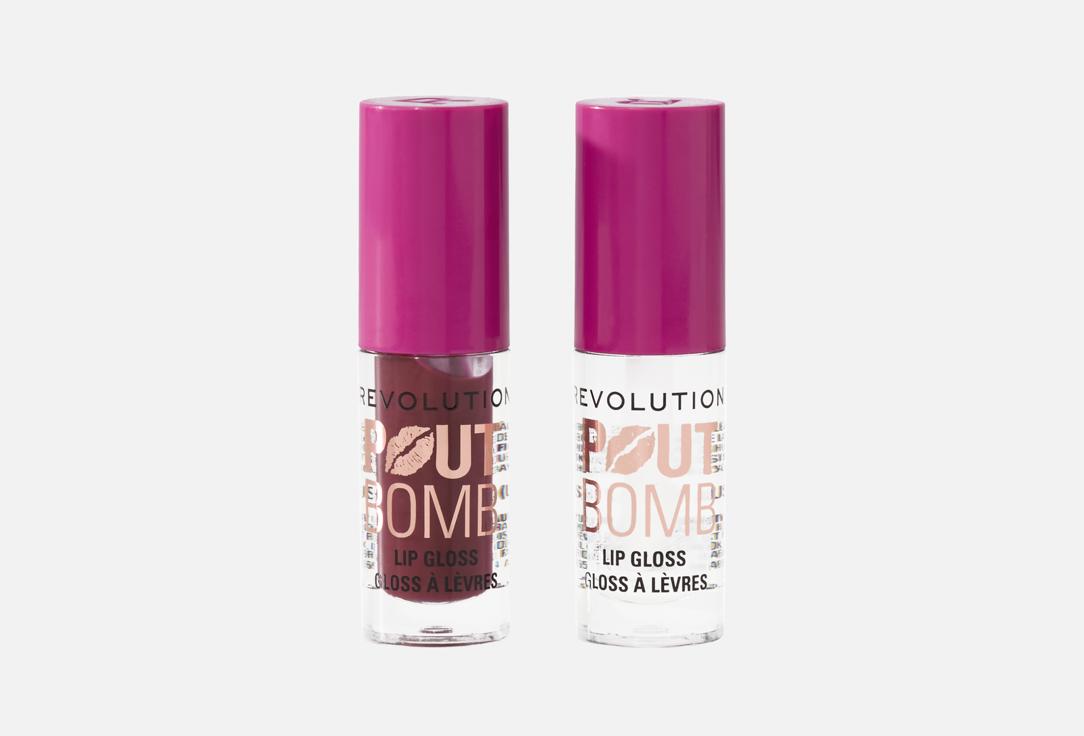 MakeUp Revolution Plumping Mini Lip Gloss Duo Gift Set Pout Bomb 2 pcs MakeUp Revolution Plumping Mini Lip Gloss Duo Gift Set Pout Bomb