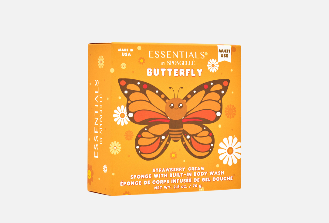 Spongelle Body Wash Infused Buffer Strawberry Cream Butterfly