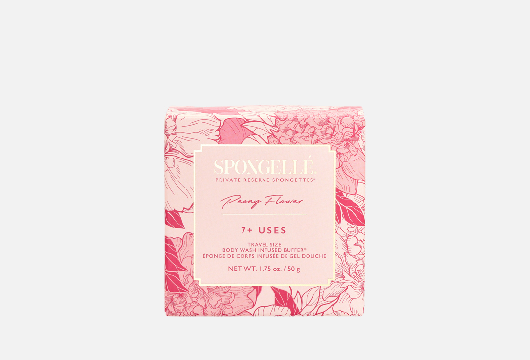 Spongelle Body Wash Infused Sponge Private Reserve Peony Flower Spongette