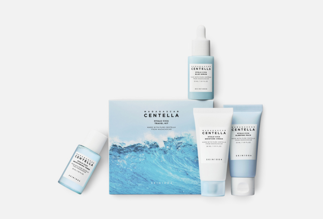 Skin1004 Skincare Set Madagascar Centella Hyalu-Cica Travel Kit 4 pcs Skin1004 Skincare Set Madagascar Centella Hyalu-Cica Travel Kit