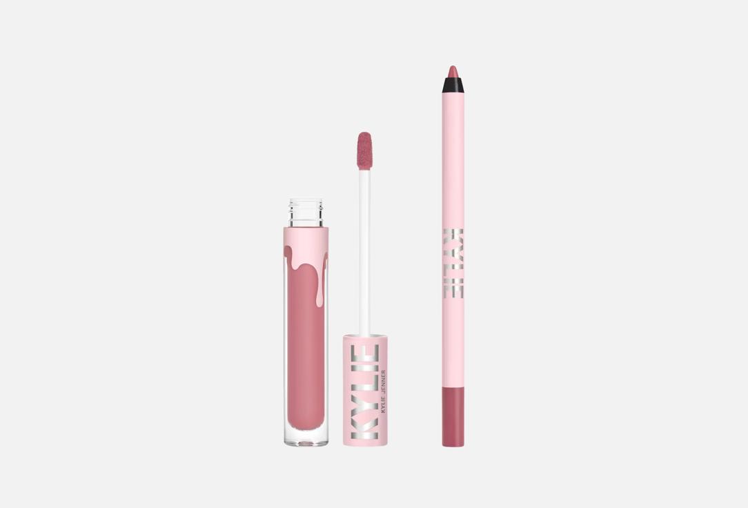 Kylie Cosmetics Set: Matte Lipstick and Lip Liner Velvet Lip Kit 305, Harmony 2 pcs Kylie Cosmetics Set: Matte Lipstick and Lip Liner Velvet Lip Kit
