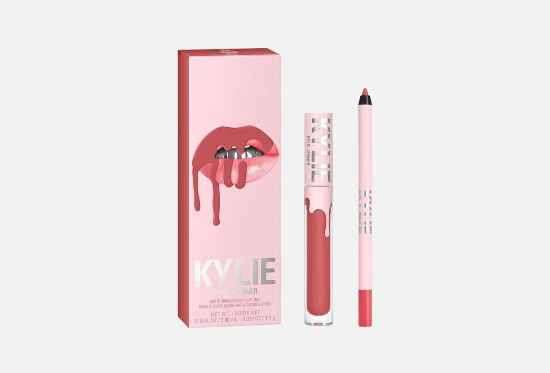 Kylie Cosmetics Set: Matte liquid lipstick and lip liner Matte Lip Kit