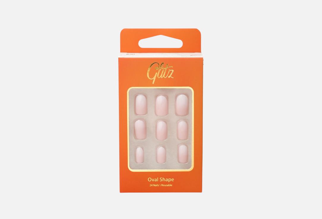 GLITZ Press-on nails Oval Pink