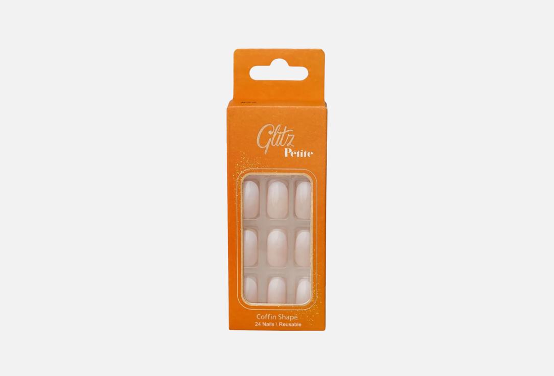 GLITZ Press-on nails Petite Ombre white 24 pcs GLITZ Press-on nails Petite Ombre white