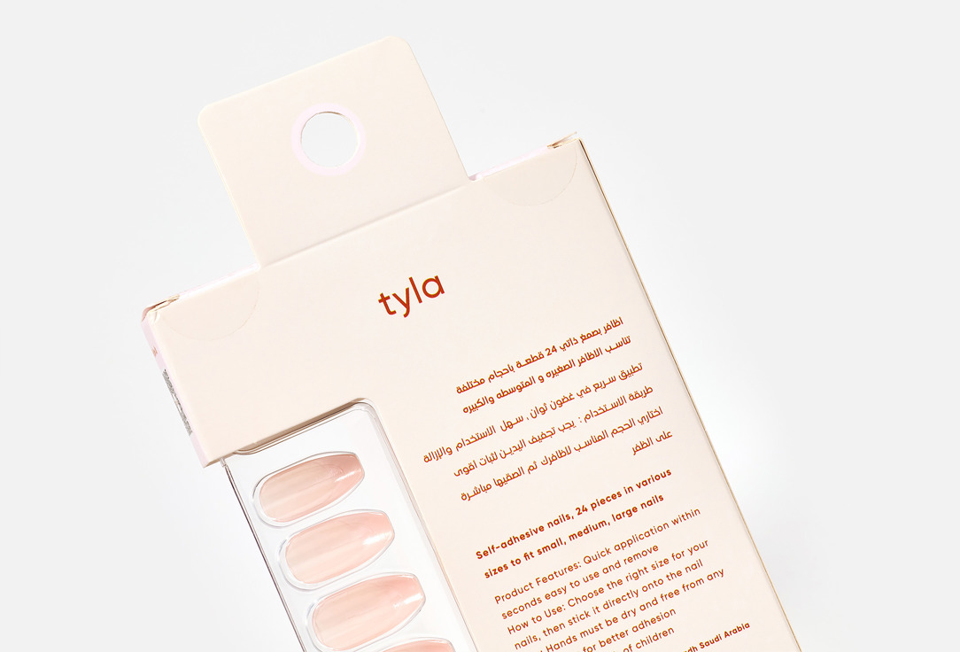 Tyla Press On Nails Coffin 07, Serene 24 pcs Tyla Press On Nails Coffin