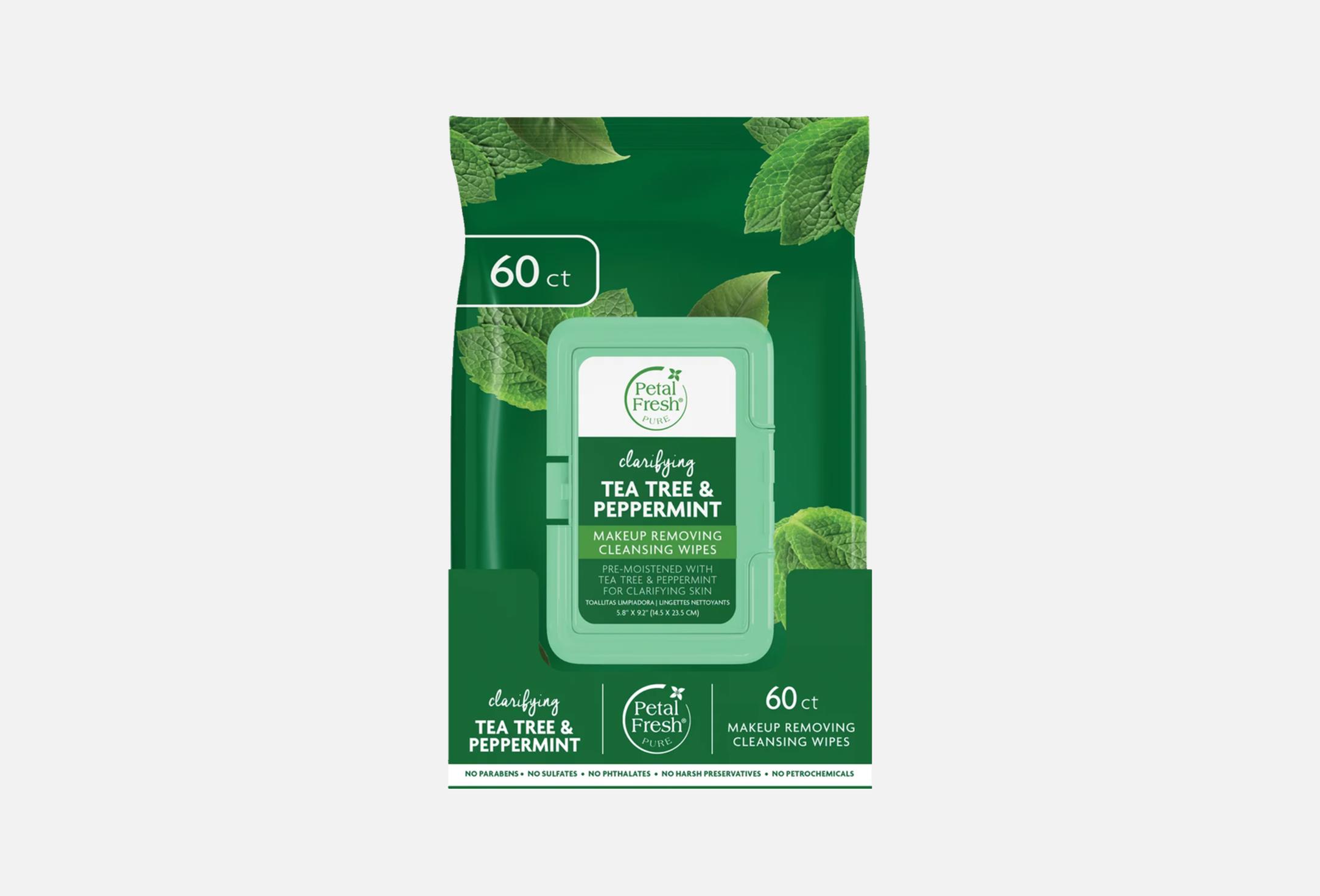 Tea Tree & Peppermint Makeup Wipes  60 