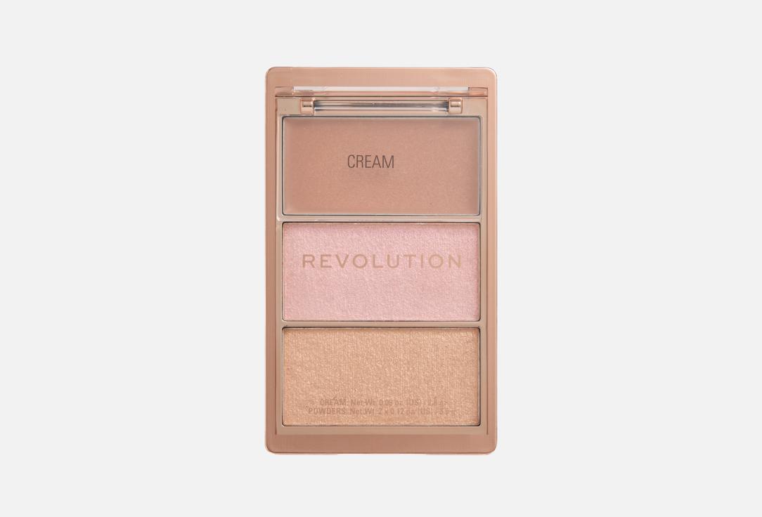 MakeUp Revolution Cream & powder highlighter palette Highlight Icon Palette