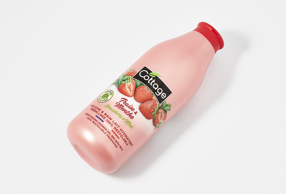 Cottage Moisturizing Shower Gel & Bath milk Strawberry & Mint 750 ml Cottage Moisturizing Shower Gel & Bath milk Strawberry & Mint