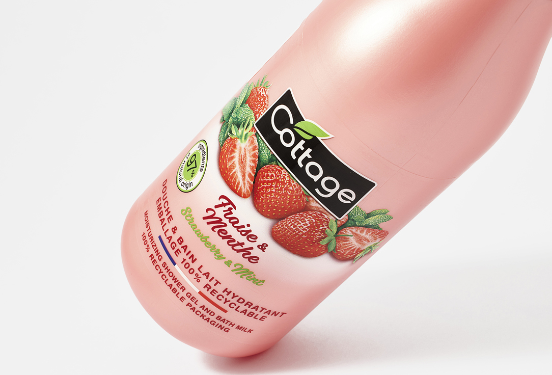 Cottage Moisturizing Shower Gel & Bath milk Strawberry & Mint 750 ml Cottage Moisturizing Shower Gel & Bath milk Strawberry & Mint