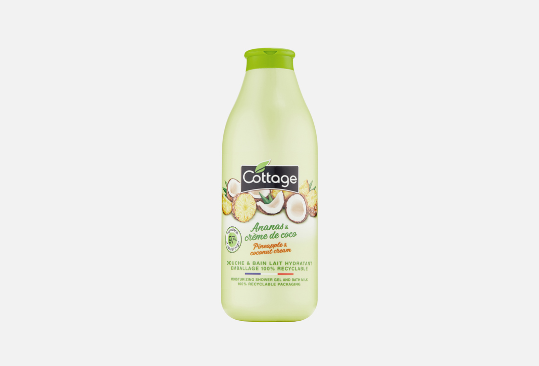 Cottage Moisturizing Shower Gel & Bath milk Pineapple & Coconut Cream 750 ml Cottage Moisturizing Shower Gel & Bath milk Pineapple & Coconut Cream