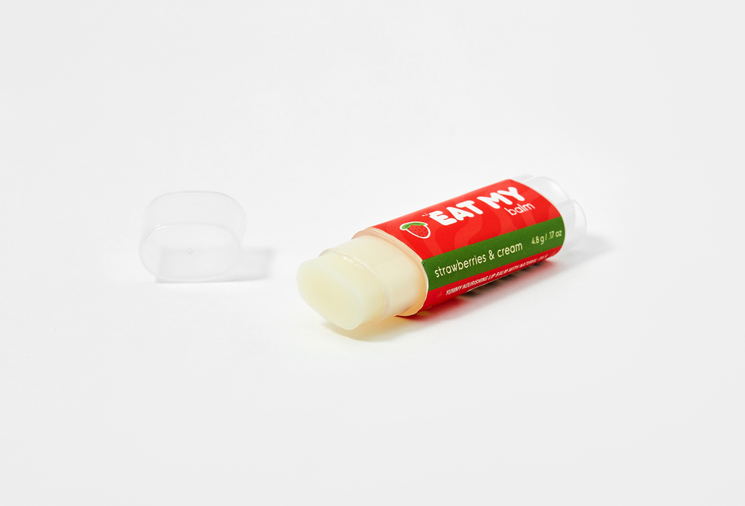 EAT MY Увлажняющий и питательный Бальзам для губ Strawberries & cream 4.8 г EAT MY Увлажняющий и питательный Бальзам для губ Strawberries & cream