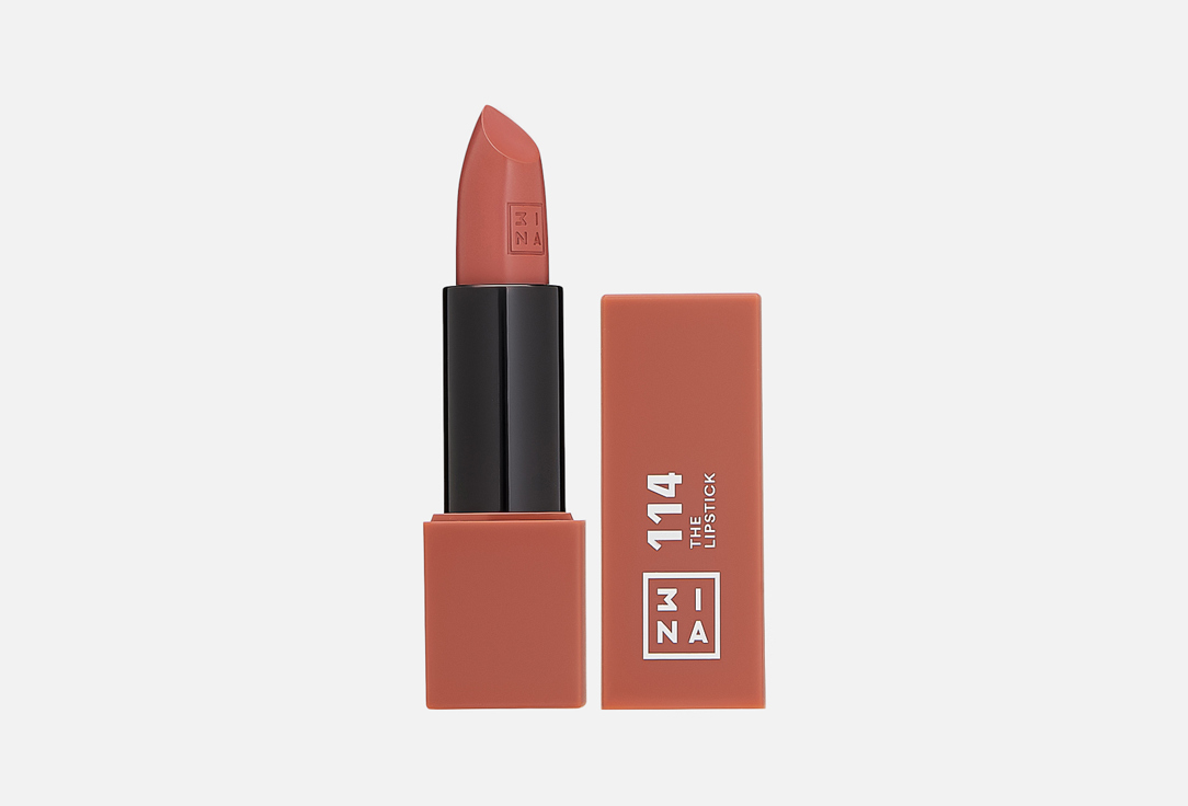 3INA Semi-matte, buttery Lipstick The Lipstick 114, Dark warm nude 4.5 g 3INA Semi-matte, buttery Lipstick The Lipstick