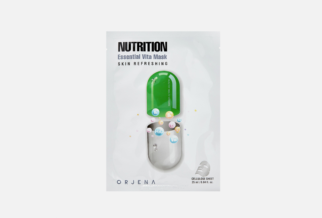 ORJENA Питательная тканевая маска для лица Nutrition Essential Vita Mask 1 шт ORJENA Питательная тканевая маска для лица Nutrition Essential Vita Mask