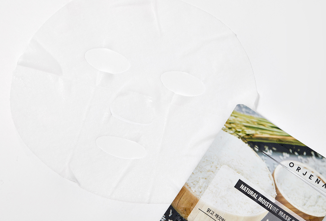 ORJENA Тканевая маска для лица с экстрактом риса NATURAL MOISTURE RICE MASK SHEET