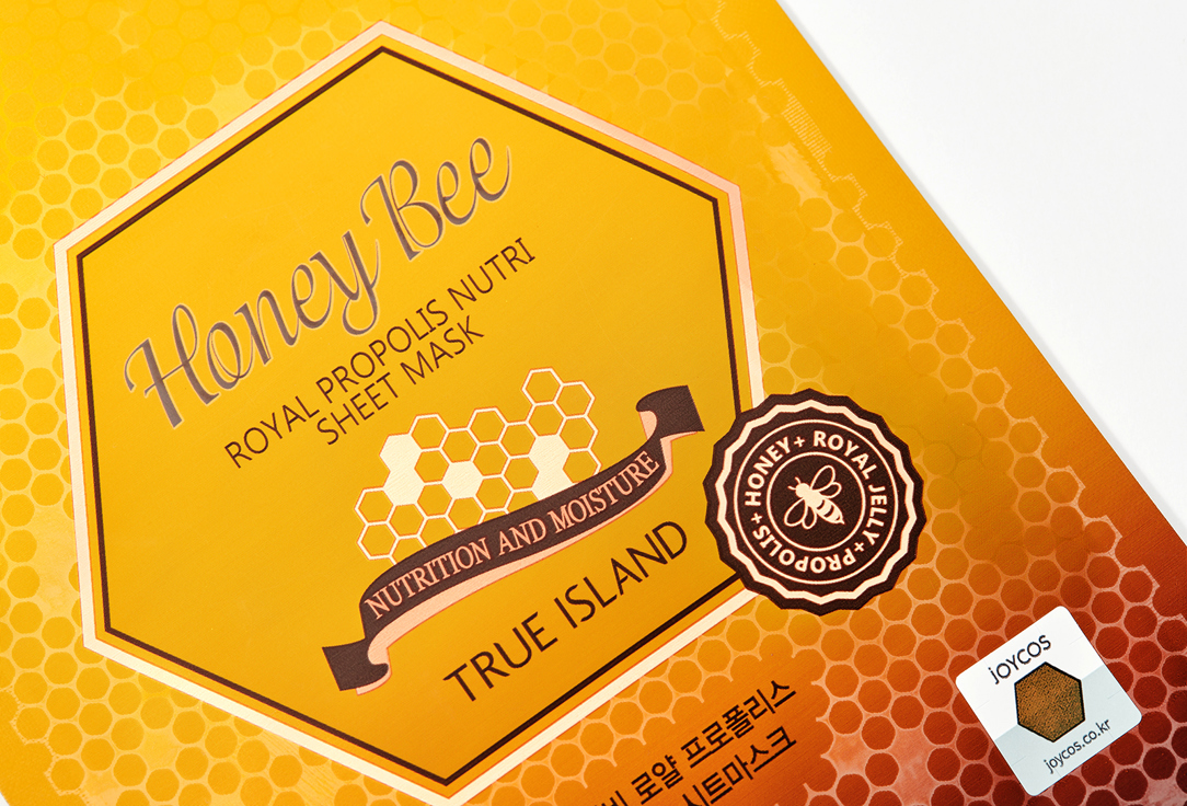 True Island Nourishing Face Sheet Mask Honey bee royal propolis 27 ml True Island Nourishing Face Sheet Mask Honey bee royal propolis
