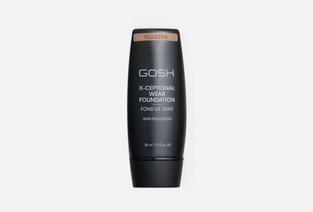 Gosh Long-lasting Matte Foundation X-CEPTIONAL WEAR 16, Golden 30 ml Gosh Long-lasting Matte Foundation X-CEPTIONAL WEAR