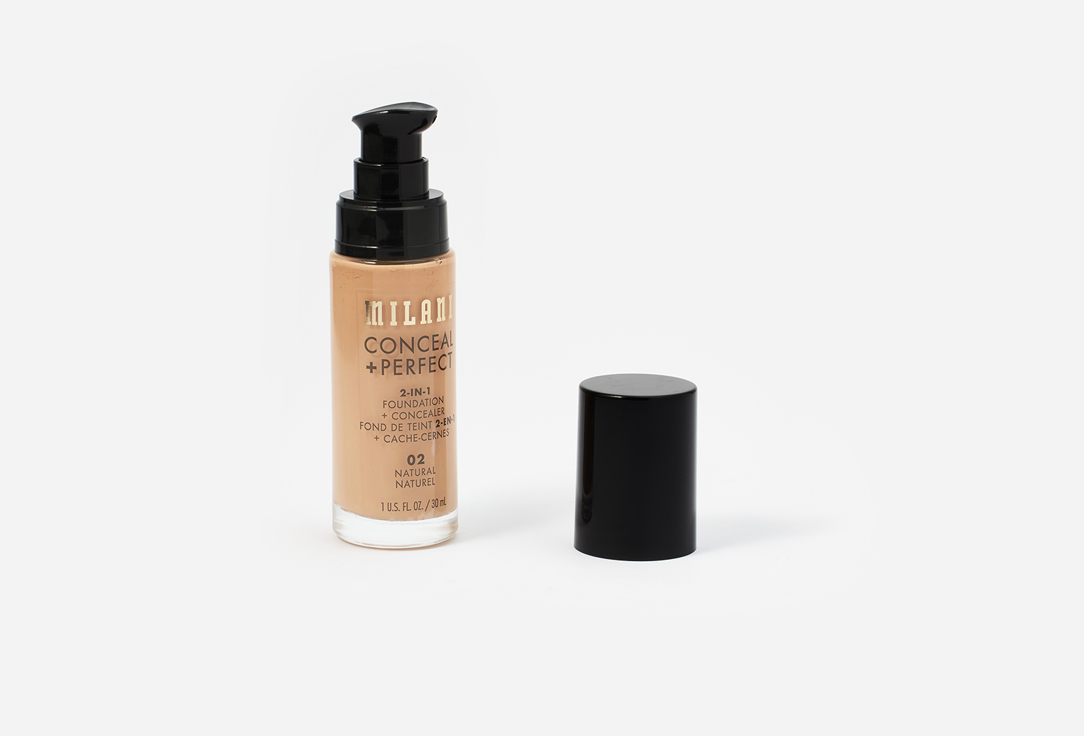 MILANI Satin Matte Liquid Foundation Conceal + Perfect 2-In-1
