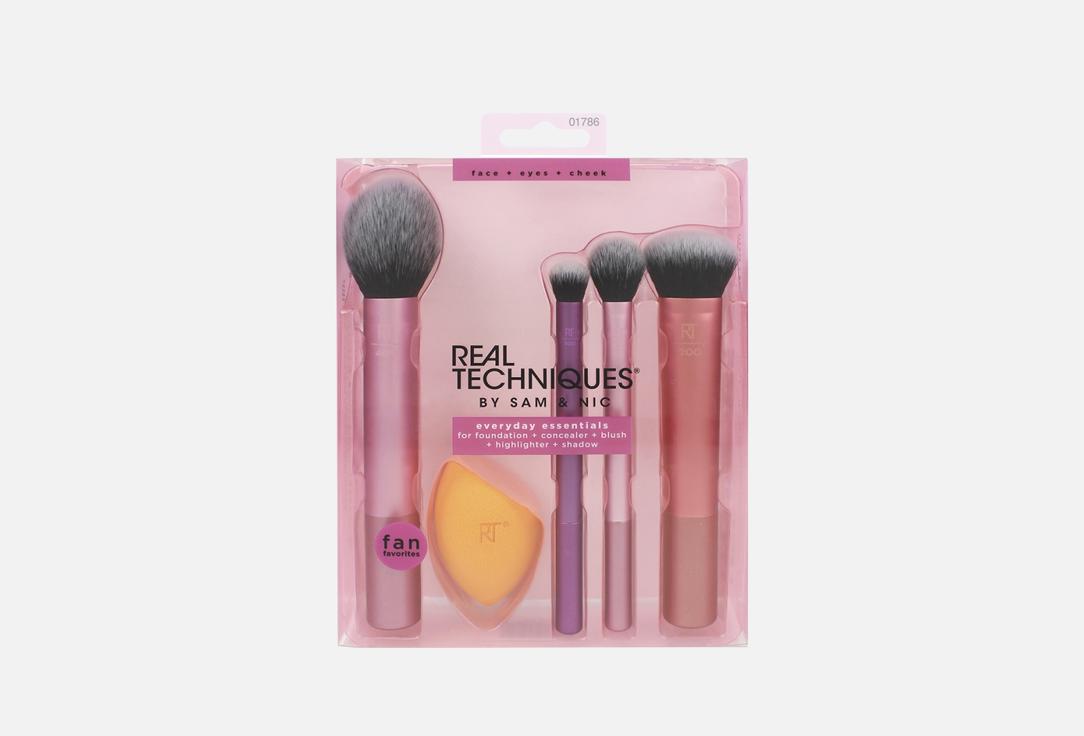 Real Techniques Face Makeup Brush Set Everyday Essentials 5 pcs Real Techniques Face Makeup Brush Set Everyday Essentials