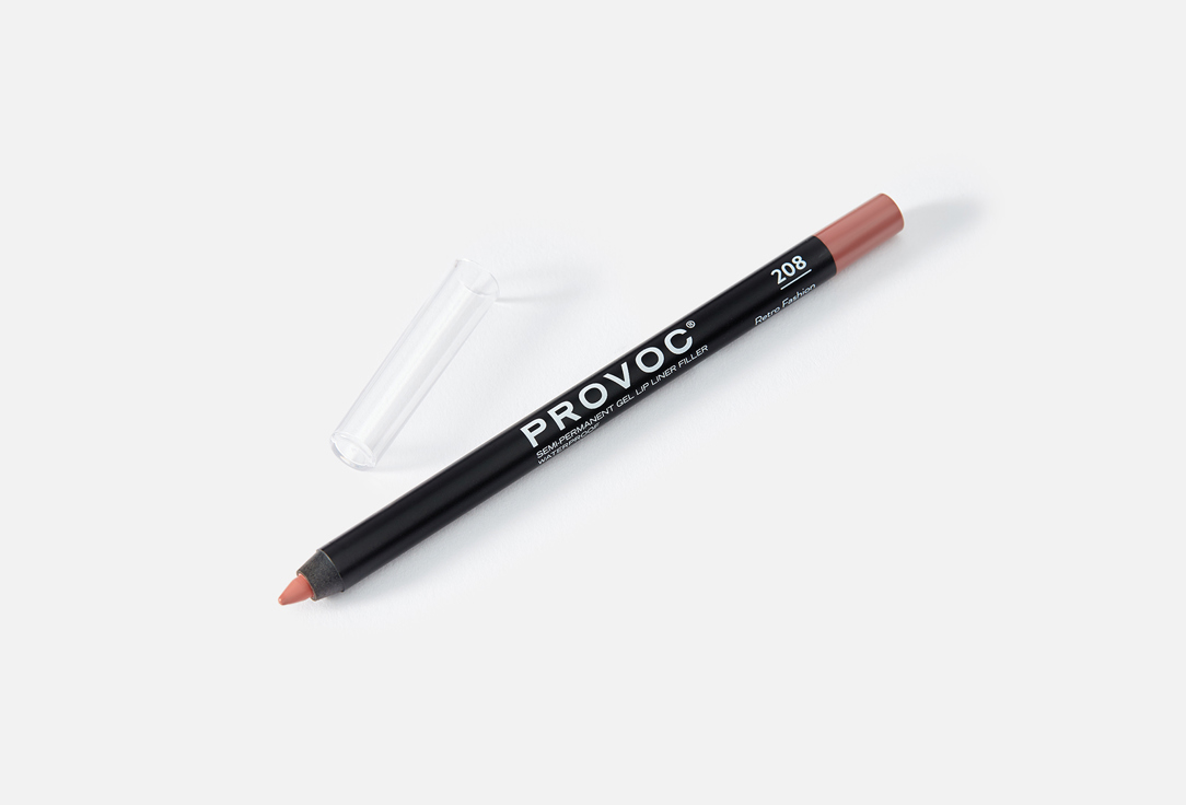Provoc Waterproof Matte Lip Pencil Gel Lip Liner 208, Retro fashion 1.4 g Provoc Waterproof Matte Lip Pencil Gel Lip Liner